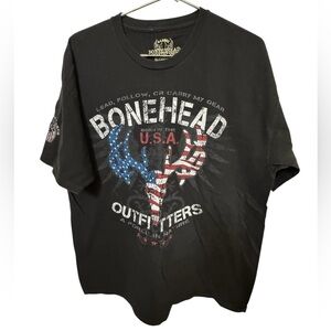 High End Bonehead Outfitters GUNS Black Men’s XL Graphic T-Shirt